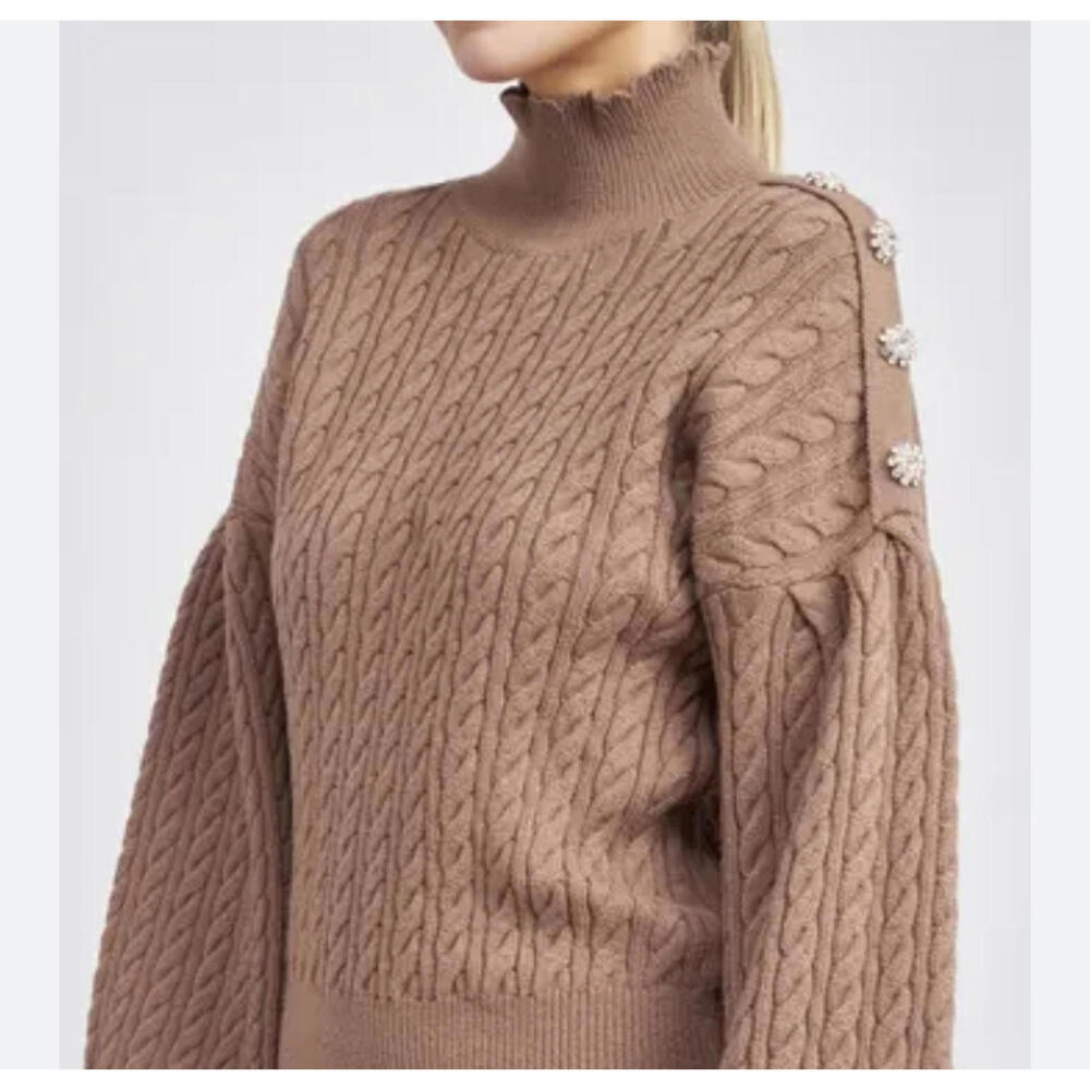 EN SAISON taupe knit Bettany dress sz S - Picture 2 of 8